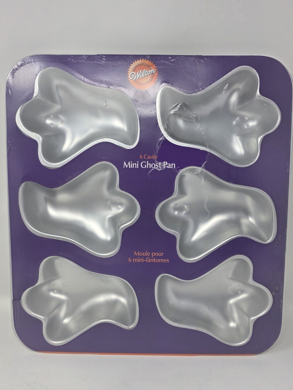 Vintage 2006 Wilton Mini Ghost Pan 6 Cavity Halloween 2105-3845 New